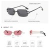 ADEWU Sunglasses Retro Vintage Glasses Rimless UV Protection Slim Rectangular