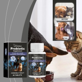 Cats And Dogs General Compound Probiotic Tablets, Pets Absorb Nutrition Suppleme