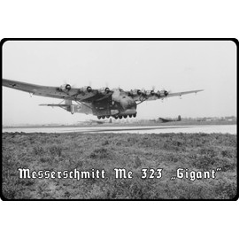 Tin Sign 20 x 30 cm Curved Historical Messerschmitt Me 323 Giant Plane Germany Decorative Gift Sign