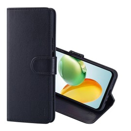 32nd Book Wallet PU Leather Case Cover for Honor 200 Smart, Flip Case With RFID Blocking Card Slots, Magnetic Closure and Built In Stand - Black