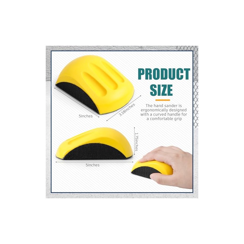4 Pcs 5 Inch Hook and Loop Mouse Hand Sanding