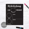 My Baby Bump Pregnancy Timeline / 10"x 12" Chalkboard Style