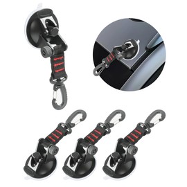 Flaconi 4pcs Suction Cup Car, Suction Cup Hooks, Suction Cup Hooks, Camping Suction Hooks, Extra Strong, Suction Cups with Hooks, Suction Cups Camping, Car Suction Cup Hooks, Suitable for Car Awnings