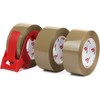 BOMEI PACK Heavy Duty Brown Packing Tape with Dispenser, 2.6 mil, 1.88 inch x 110 Yards (3 Pack), Total 330Y, Brown Tape Refills for Shipping, Mailing, Moving & Storage