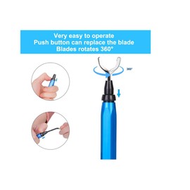 LTJP Deburring Tool With Aluminium Ergonomic Handle, 15 + 1 Blades Included 360 Degree Rotatable Pen Reamer Burr Remover for 3D Prints Works on Plastic Soft Metals Steel and Aluminium