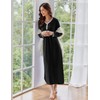 Ekouaer Womens Nightshirt Long Sleeves Nightgown Casual Button up Sleepwear