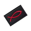Vmcoatdu 2 Pieces Jesus Fish Ichthys Embroidered Patch Badge Emblem