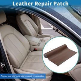A ABSOPRO Self Adhesive Leather Repair Patch Strong Stickiness 17" x 158" Leather Repair Tape PVC Leather Brown 1 Pcs