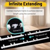 OooWow 3.8 to 6.8 ft Aluminum Retractable Ceiling Curtain Track