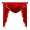 ELKCA Luxury Burgundy Red Velvet Curtain Valances for Living Room