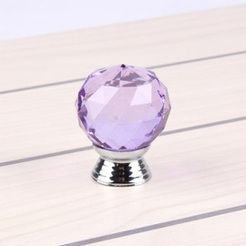 FEEIMOL Pack of 6 Colourful Crystal Cabinet Knobs, Drawer Handles, Furniture Knobs, Cupboard Drawer, Door Knobs, Dresser Knobs, Handles for Kitchen Cabinets, Single Hole