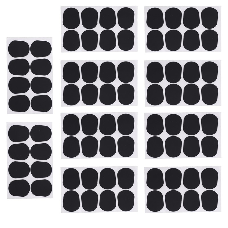 80Pcs Sax Mouthpiece Pad Silicone Black Cushion Patches Wind Instrument