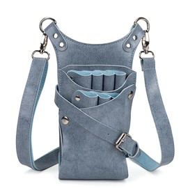 Niaoszhex Hairdresser Belt Bag, Scissor Bag, Barber Tool Bag, Hairdresser Salon Cutting Bag, Hairdresser for Hairdressing Salon, Scissors, Comb Storage (LQ-YZ Blue)