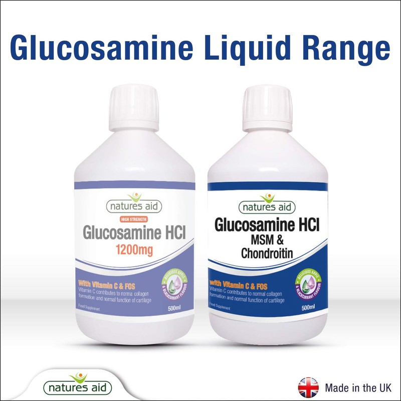 Natures Aid Glucosamine, MSM and Chondroitin Liquid, with Vitamin C,