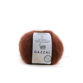 Gazzal 3 Piece Pack Super Kid Mohair 25 Gr 78% Wool-22% Pa Blended Natural Hand Knitting Yarn, Taka Yarn (64400)