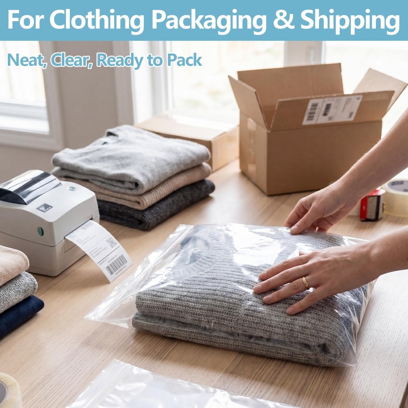 100 PCS 13"×15" Large Zip Seal Lock Bags 2 Gallon