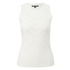 comma Women's Sweater Vest, White-0120, 42