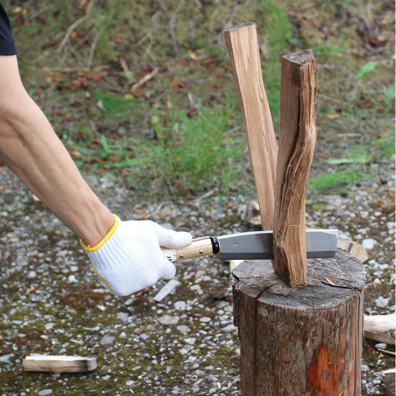 KAKURI Japanese NATA Hatchet Tool with Sheath 7" [Double Bevel]