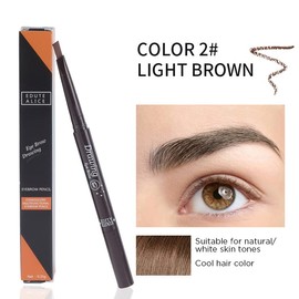 BUBIQUER Eyebrow Pencil, Waterproof Eyebrow Makeup with Soft Spoolie Brush, Long Lasting UltraFine Triangle Shaped Pencil, Creates Perfect Natural Eyebrows (Soft Brown)