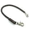 A-CRAFT Genuine Leather Hand-braided Wallet Chain, Short Type, 43cm Braided