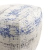 Pasargad Home Grandcanyon Distressed Cotton, Jacquard Woven Pouf- Polly Beads