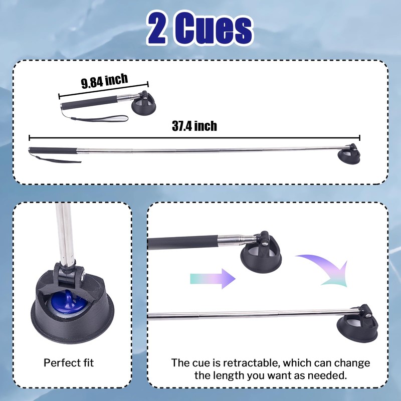 11.8’L Shuffleboard, Curling and Bowling 3 in 1 Board Game