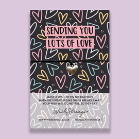 Wish String Bracelet Sending you Lots of Love - Wish Strings Wish Bracelet, Make a Wish, Thoughtful Gift, Letterbox Gift, Thinking of You, Sending you a Hug, Pocket Hug, Letterbox Hug, Friend Gift