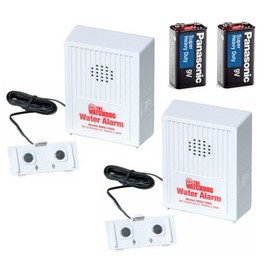 (2) Glentronics Watchdog BWD-HWA Water Sensor Alarm & (2) Panasonic 9V Batteries