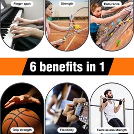 Soulbytes Grip Strength Trainer Kit with Finger Strengthener,Finger Grip Strength Trainer,Hand Grip Strengthener for Forearm Exerciser,Hand Gripper For Forearm Muscle Training Finger Strength Gripster