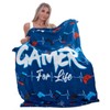 Gamer For Life Fleece Blanket - Gaming Controller Beats Design