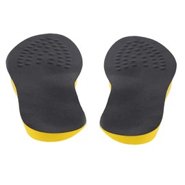 Supination Insoles for Correct Standing Posture,Orthotic Inserts for Men and Women,Heel Wedge Inserts for Bow Legs,Knock-Knees,Foot Alignment (Color : Black, Size : M)