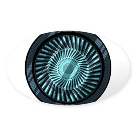 CafePress Turbine Tools Aviation Airplane Mechanic Sticker Oval Car Bumper Sticker(10-Pack)