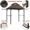 Yaheetech 8x5' Grill Gazebo, 3-Tier Outdoor BBQ Gazebo with Height-Adjustable