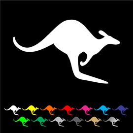 Kengoroo Decal Sticker - Vinyl, Car, Cars, Trucks, Vans, Walls, Laptop, Happy - Multiple Sizes and Colors - Die Cut No Background (24" Wide)