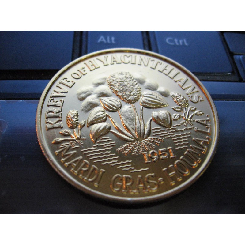 merlin the magician 1994 hyacinthians houma La Mardi Gras Doubloon