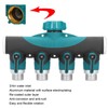 4 Way Hose Splitter Metal Valve Water Distribution Controller Connector