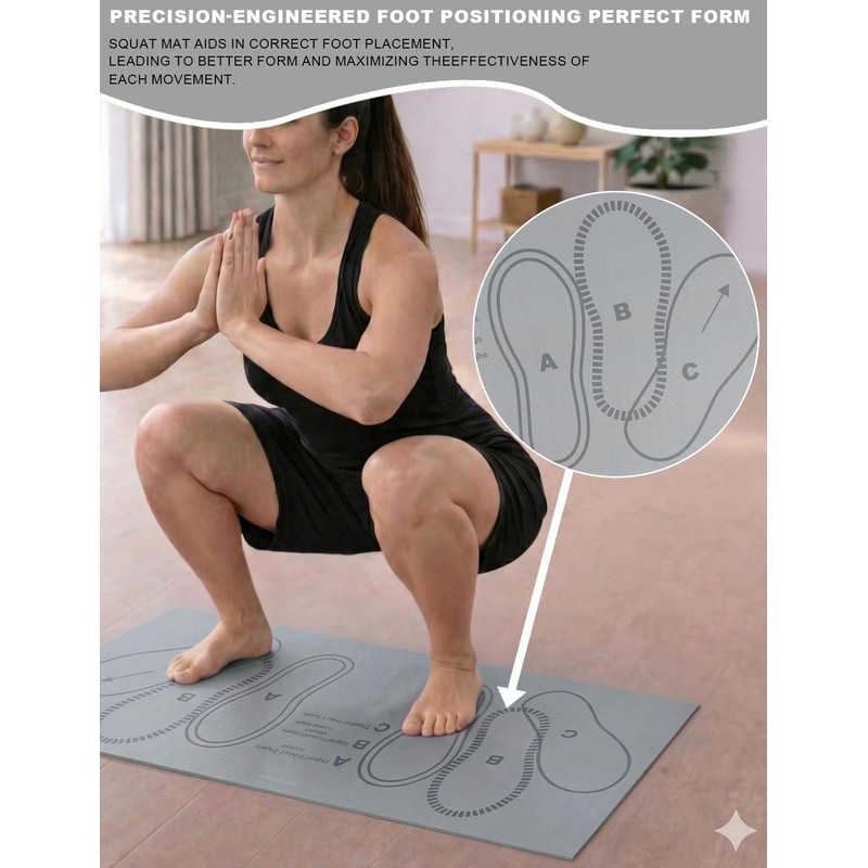 Non-Slip Squat Mat with Foot Position for Women – Ultimate