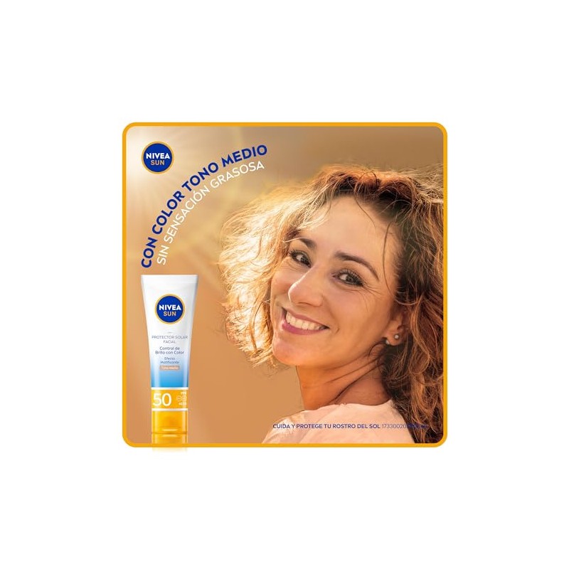 Protector Solar Facial NIVEA SUN Control Brillo Tono Medio FPS50+