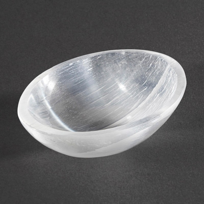 NKlaus Natural Selenite Bowl Oval 10 x 7 cm Gemstone