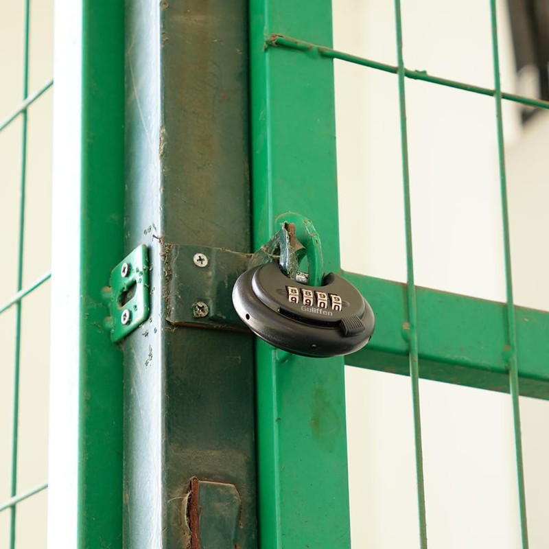 Guliffen Outdoor Combo Lock for Storage Unit, Weatherproof Disc Lock