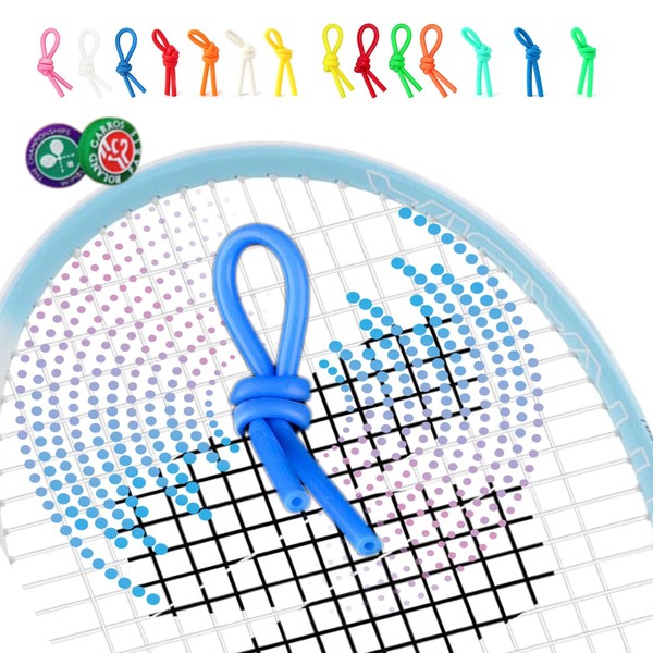 The Mujen Silicone Rubber String Tennis Racket Dampener, 3 Pack