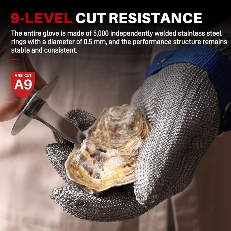 GOL-SIV Level 9 Cut Resistant Wire Glove Stainless Steel Wire