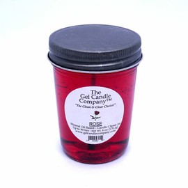 Rose Scented Mineral Oil Based Up to 90 Hour Classic Jar by The Gel Candle Company