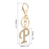 PATIKIL Initial Letter Keychain, Letter P Charm with Crystal Diamonds
