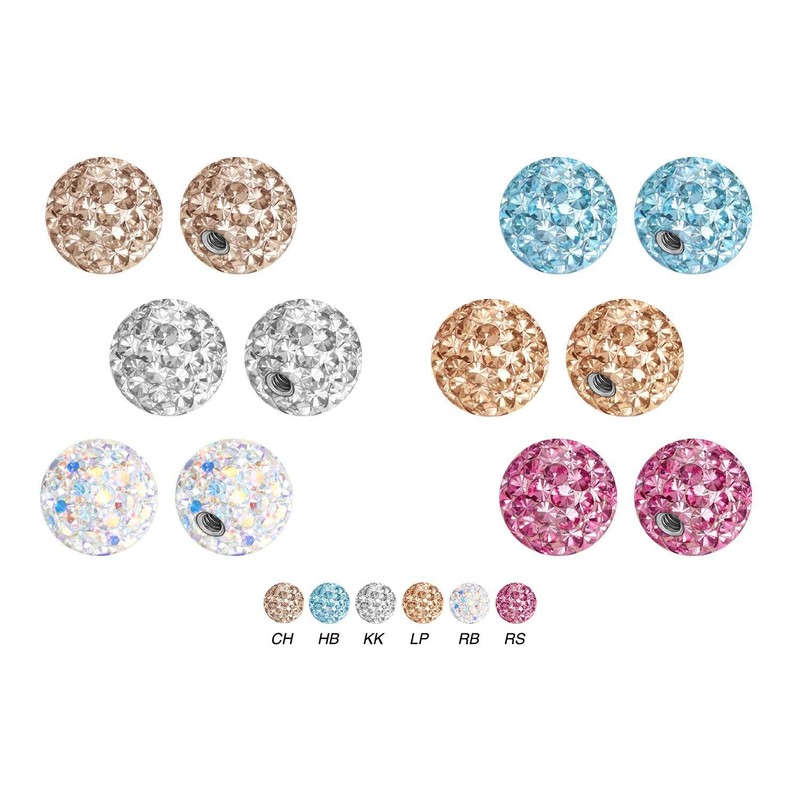 PIERCINGLINE Universal Screw Ball | Special Crystals + Epoxy |