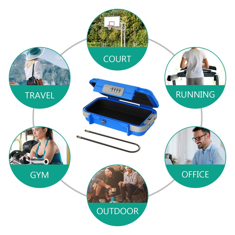 ORIA Portable Safe with Number Code, Key Safe, Outdoor Security