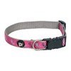 Petface Dog Collar with Paw Print, Small, Grey/Rose