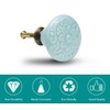 Seimneire 12pcs Sky Blue Cabinet Knobs, Retro Ceramic Dresser Knobs,