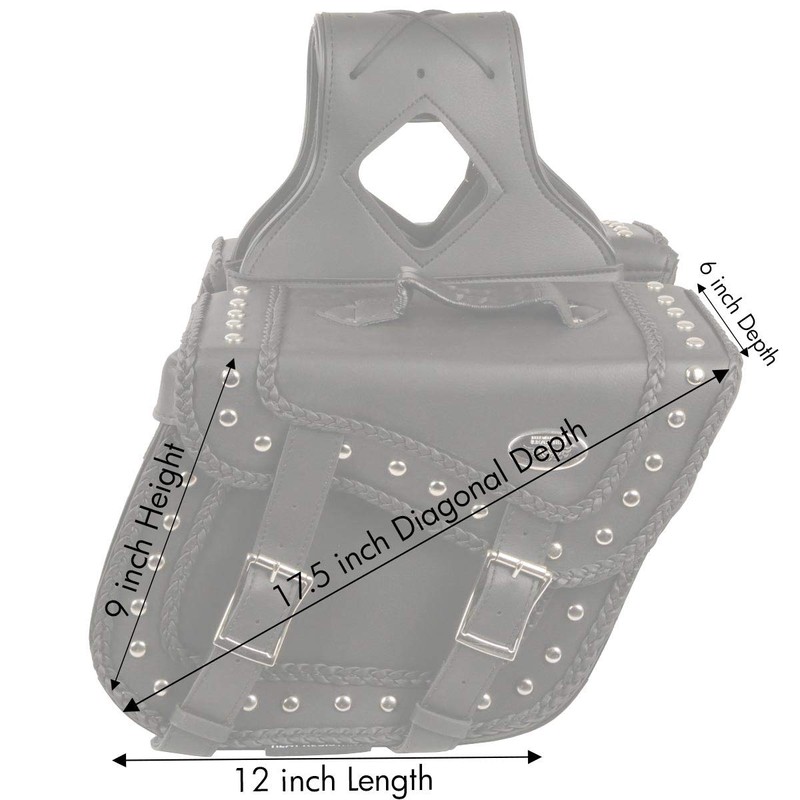 Milwaukee Leather SH66301ZB Black Medium Braided Zip-Off PVC Throw Over