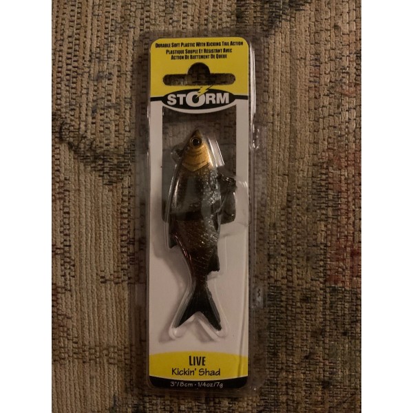 Storm Live Kickin’ Shad 3” Gold Shiner
